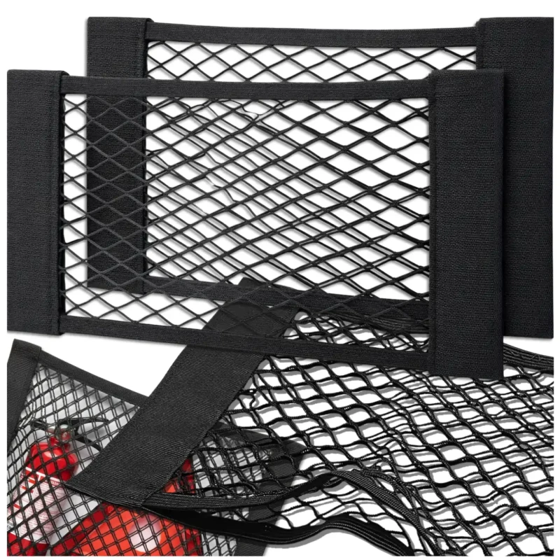 Siatka do bagażnika samochodowego 40x25cm na rzep elastyczna 2szt 3.webp