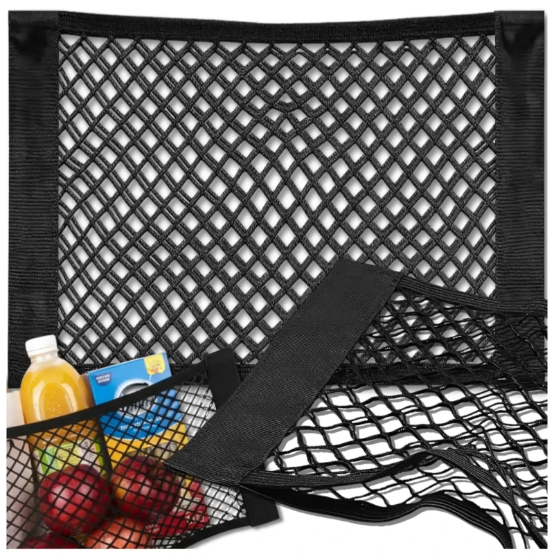 Siatka do bagażnika samochodowego 30x25cm na rzep elastyczna 2.webp