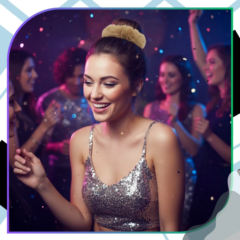 Gumka do włosów frotka SCRUNCHIE puszysta lekka 4szt różne kolory 7.webp