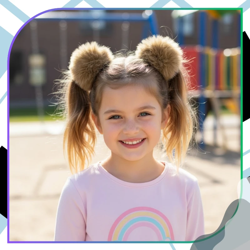 Gumka do włosów frotka SCRUNCHIE puszysta lekka 4szt różne kolory 8.webp