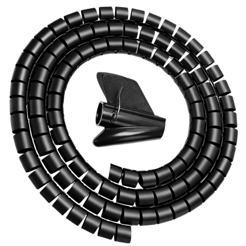Osłona maskownica kablowa 5m spirala czarna organizer na kable przewody 5.webp