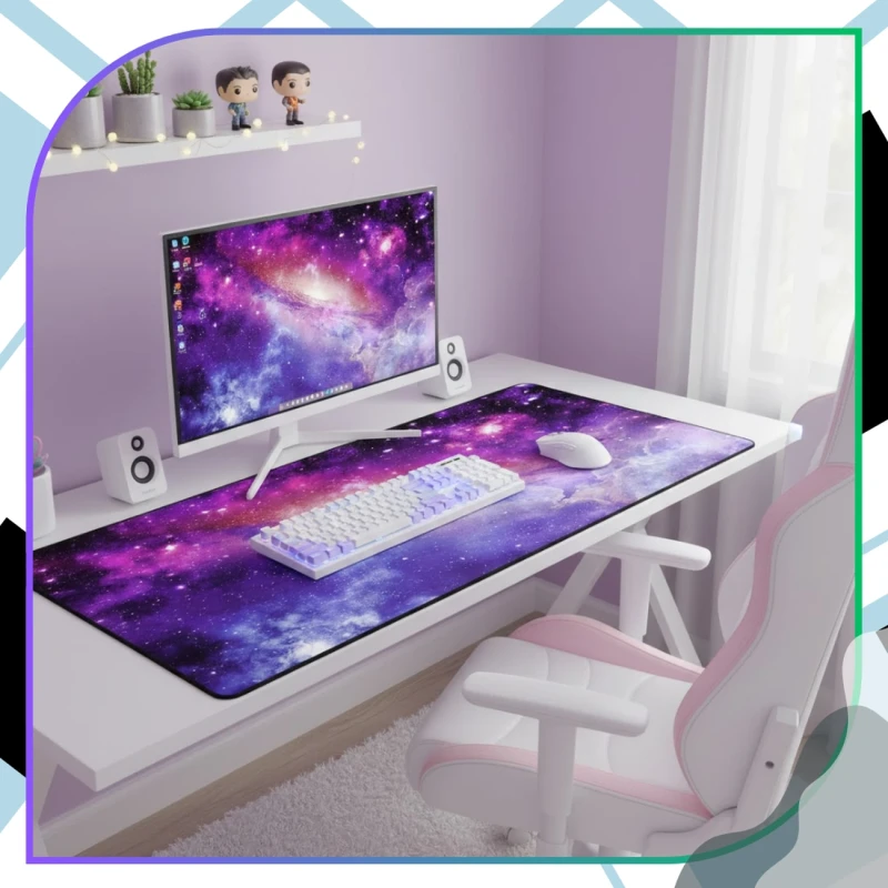 Podkładka pod mysz 90x40 cm na biurko mata gamingowa gwiaździste niebo 8.webp