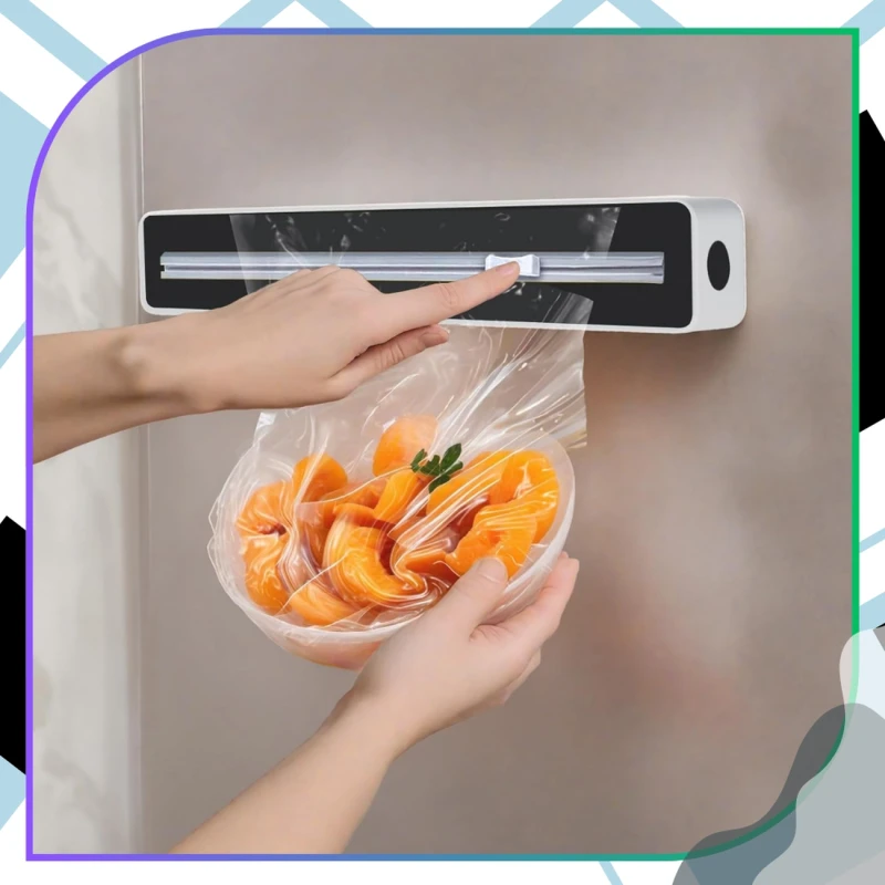 Dozownik kuchenny do folii spożywczej obcinacz podajnik dyspenser 8.webp