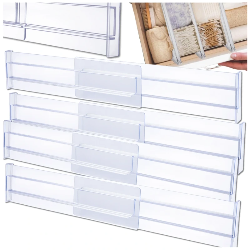 Przegroda do szuflady regulowana organizer separator zestaw 4szt 4.webp
