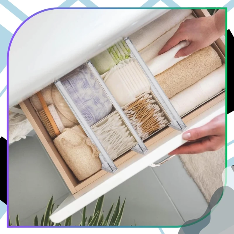 Przegroda do szuflady regulowana organizer separator zestaw 4szt 7.webp