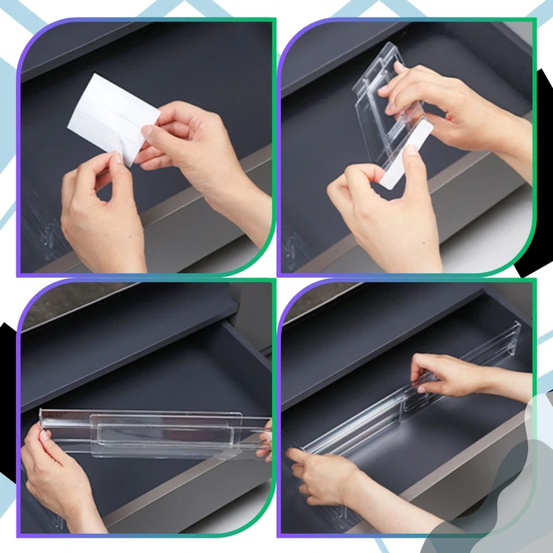 Przegroda do szuflady regulowana organizer separator zestaw 4szt 9.webp