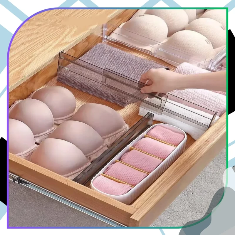 Przegroda do szuflady regulowana zestaw 4szt separator organizer 8.webp