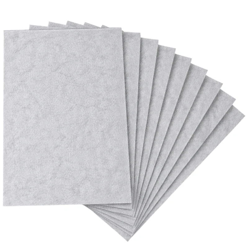 Filc dekoracyjny arkusze filcowe 30x30cm zestaw 10szt szary 4.webp