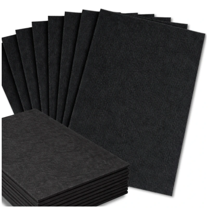 Filc dekoracyjny czarny arkusze filcowe 30x30cm zestaw 10szt 2.webp