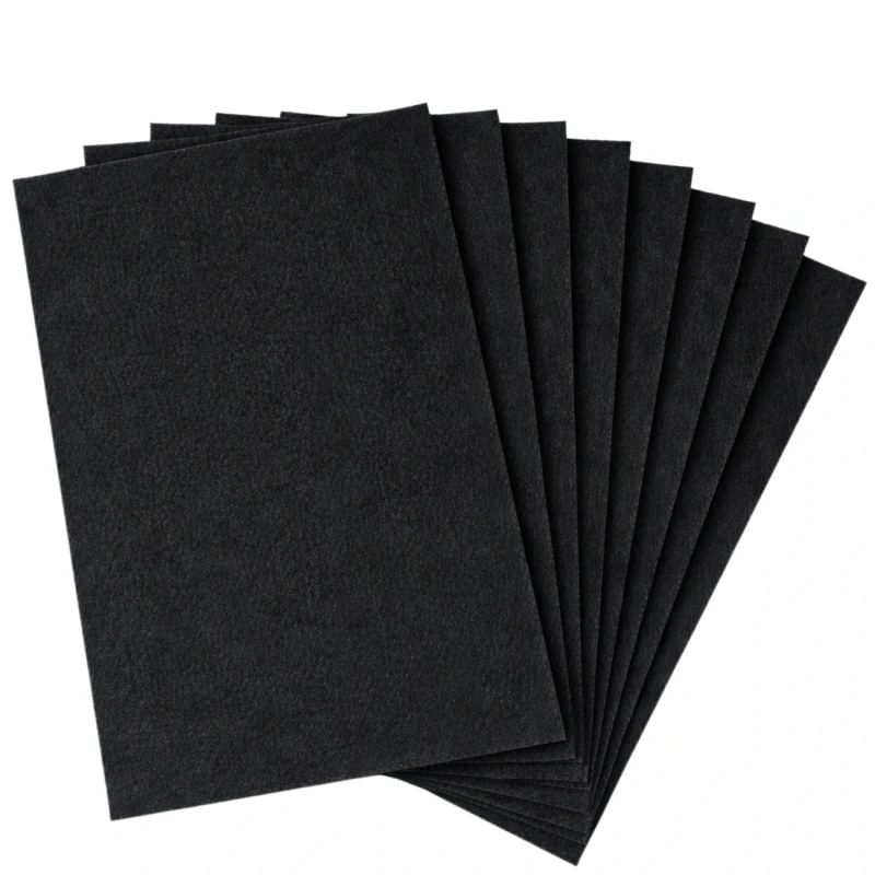 Filc dekoracyjny czarny arkusze filcowe 30x30cm zestaw 10szt 4.webp