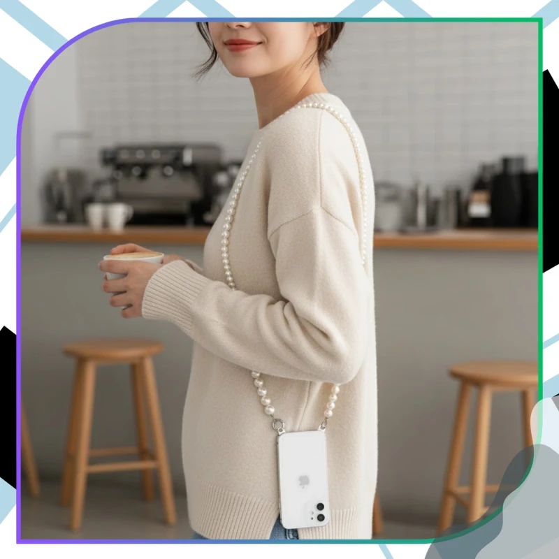 Zawieszka smycz do telefonu perełki brelok 9.webp