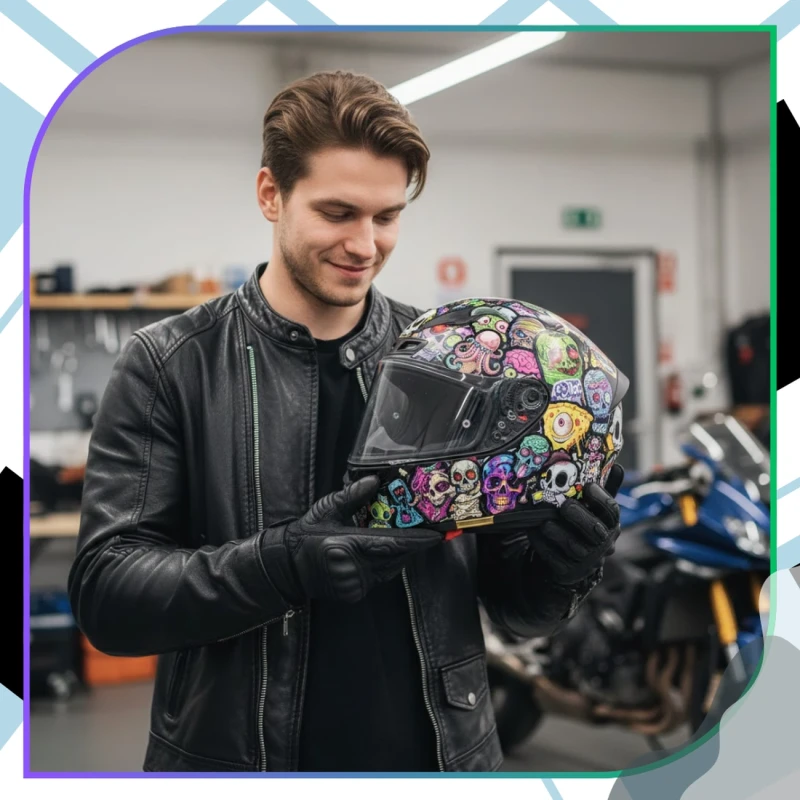 Naklejki czaszki potwory zestaw 50szt kolorowe dla dzieci DIY dekoracja 7.webp
