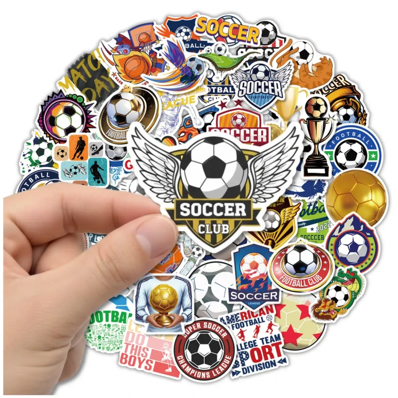 Naklejki football zestaw 50szt kolorowe dla dzieci DIY dekoracja 8.webp