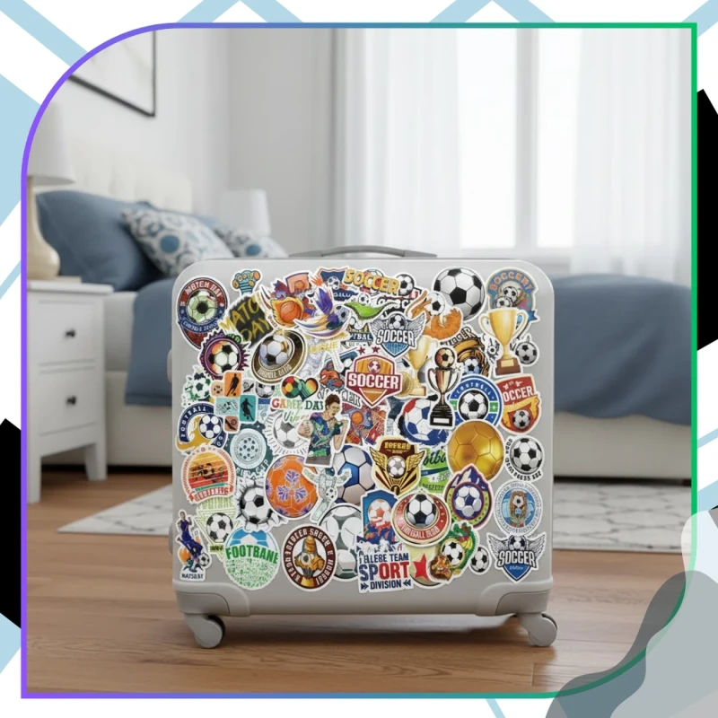 Naklejki football zestaw 50szt kolorowe dla dzieci DIY dekoracja 1.webp