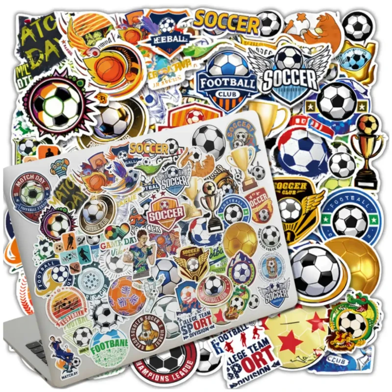 Naklejki football zestaw 50szt kolorowe dla dzieci DIY dekoracja 6.webp