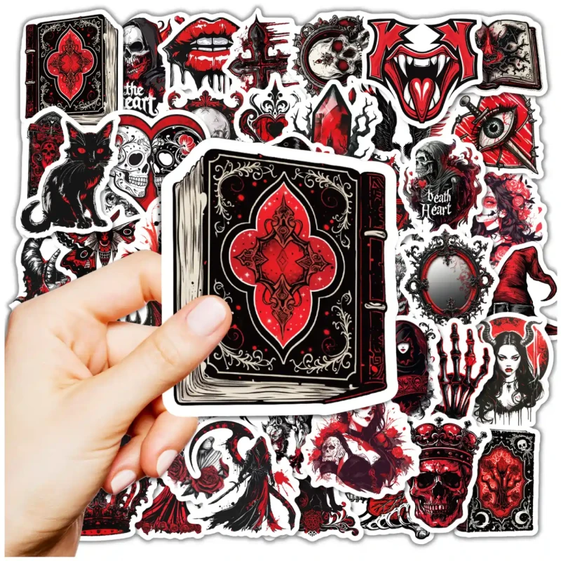 Naklejki upiory Halloween zestaw 50szt dla dzieci DIY dekoracja 9.webp