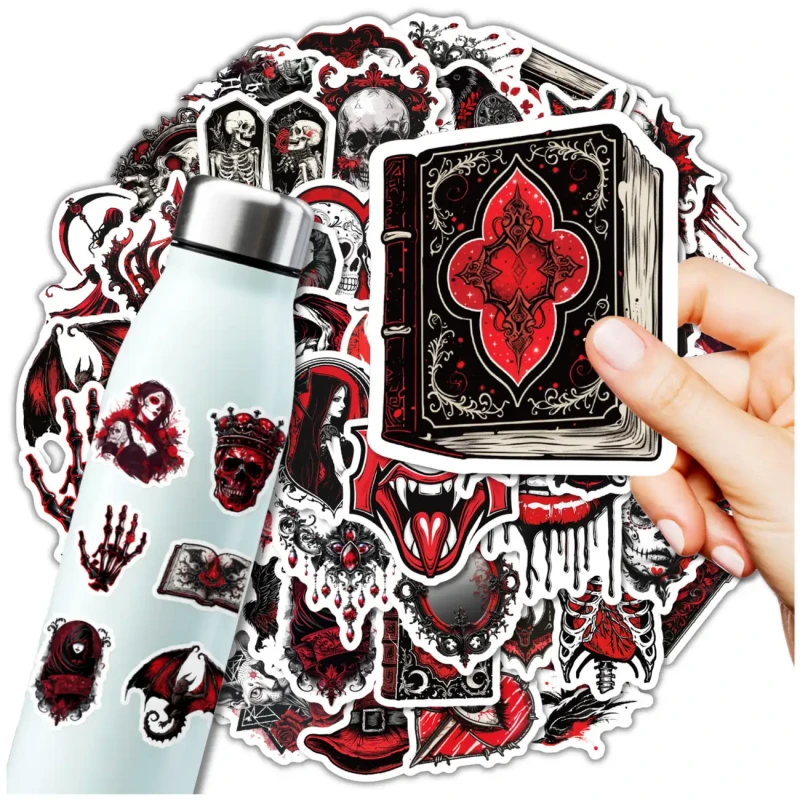 Naklejki upiory Halloween zestaw 50szt dla dzieci DIY dekoracja 7.webp