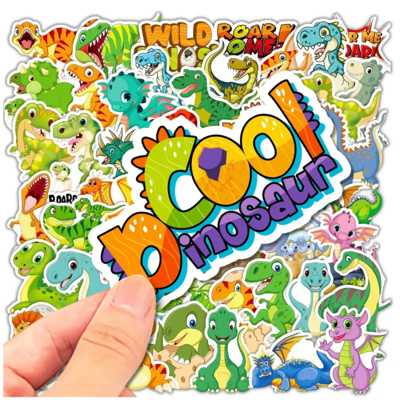 Naklejki dinozaury zestaw 50szt dla dzieci DIY dekoracja 8.webp