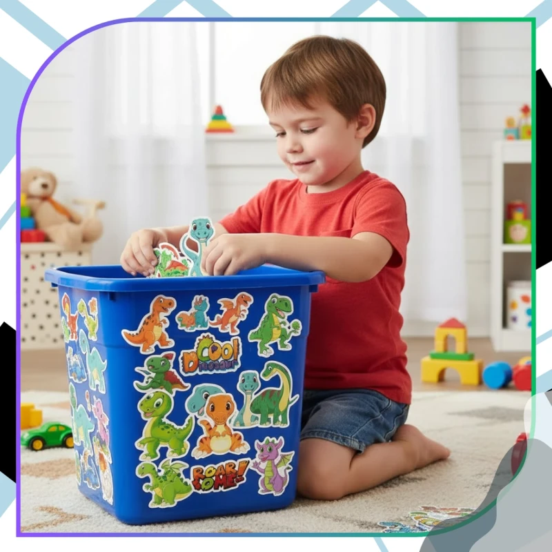 Naklejki dinozaury zestaw 50szt dla dzieci DIY dekoracja 2.webp