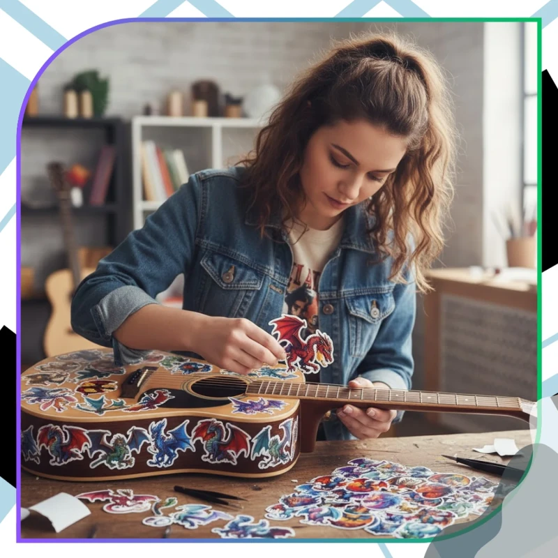 Naklejki neonowe smoki zestaw 50szt dla dzieci DIY dekoracja 1.webp