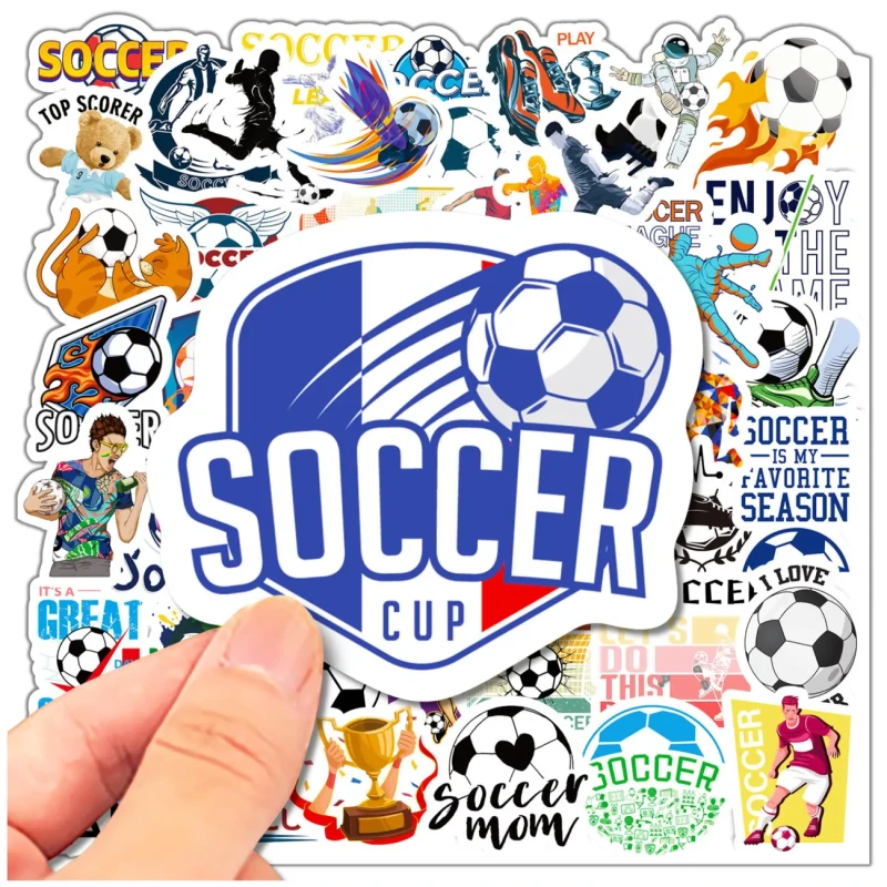 Naklejki piłkarskie soccer zestaw 50szt dla dzieci DIY dekoracja 9.webp