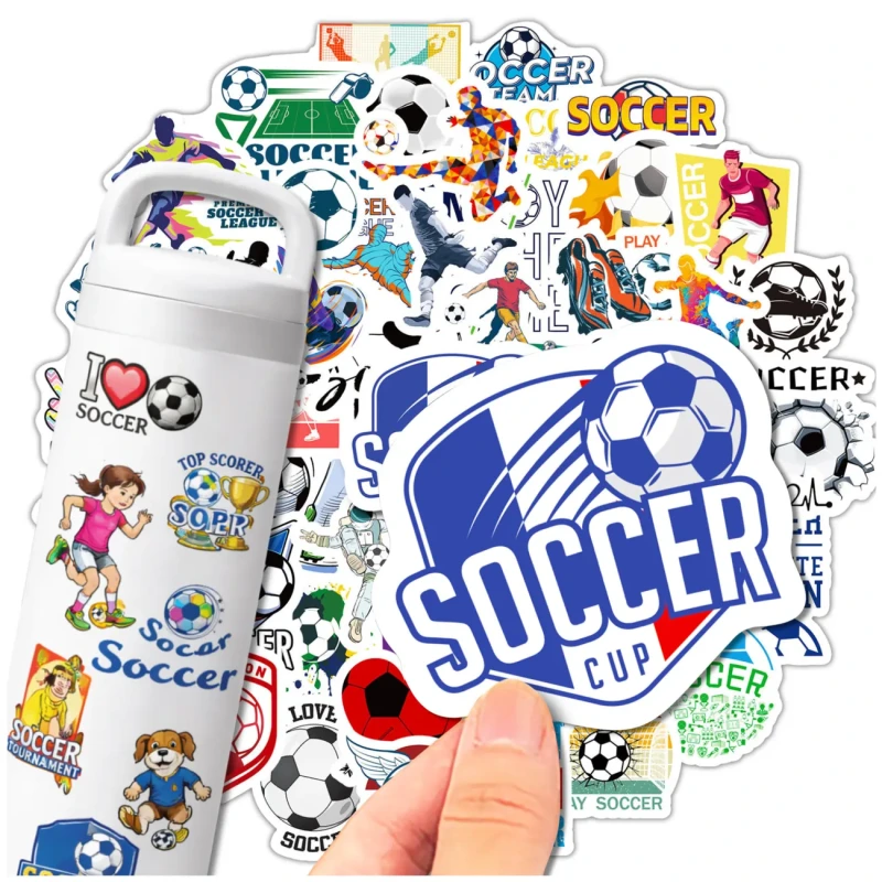 Naklejki piłkarskie soccer zestaw 50szt dla dzieci DIY dekoracja 7.webp