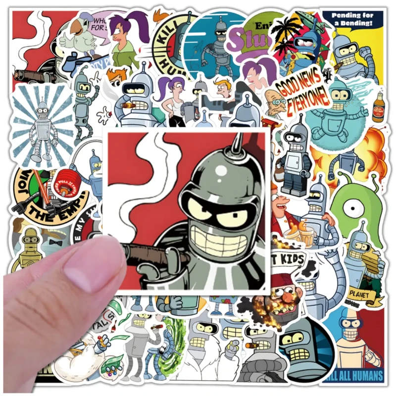 Naklejki Futurama zestaw 55szt dla dzieci DIY dekoracja 8.webp