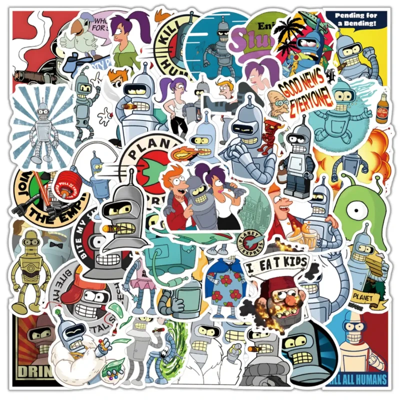 Naklejki Futurama zestaw 55szt dla dzieci DIY dekoracja 9.webp
