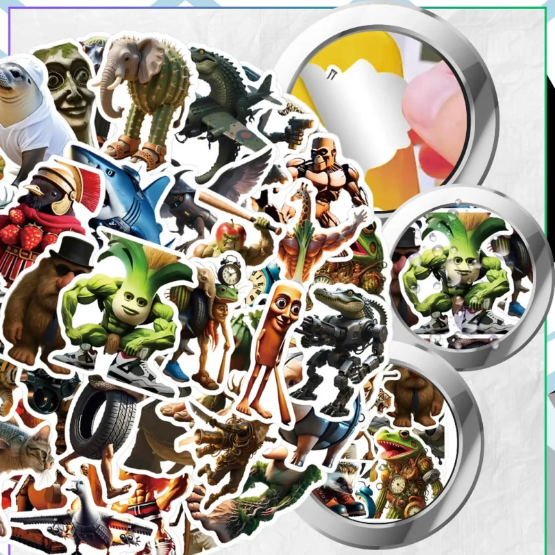 Naklejki Italian Brainrot zestaw 50szt dla dzieci DIY dekoracja 8.webp