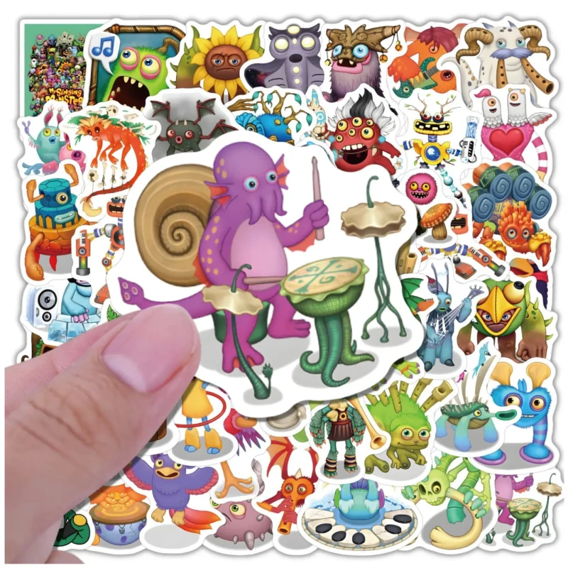 Naklejki My Singing Monsters 60szt dla dzieci DIY dekoracja 9.webp
