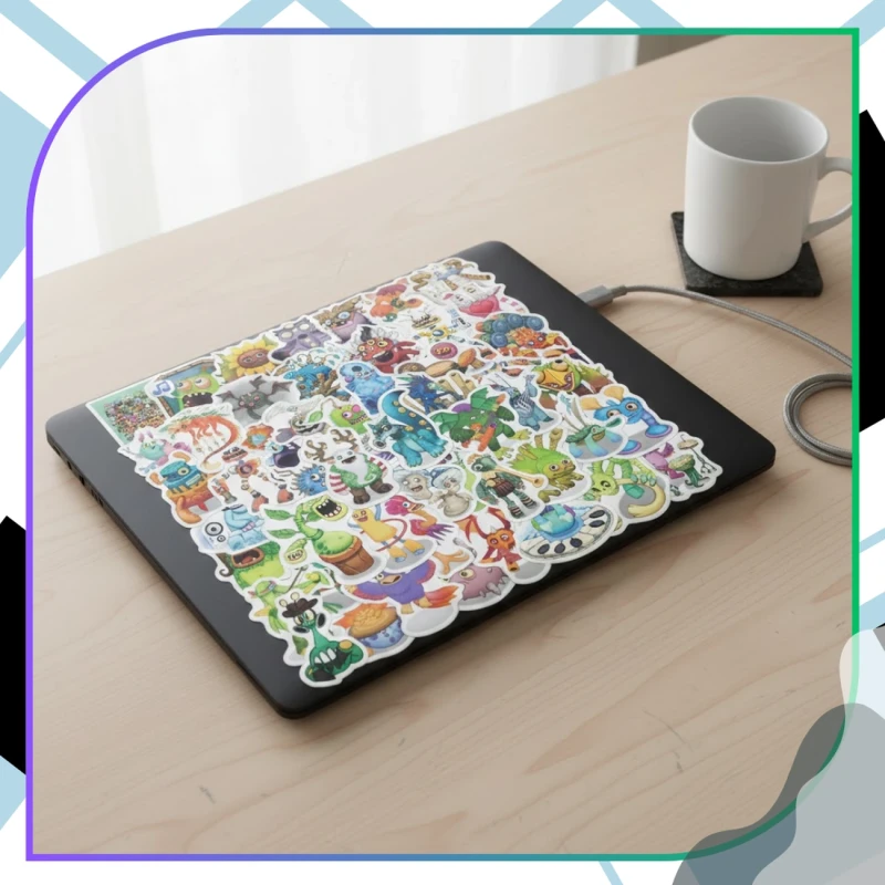 Naklejki My Singing Monsters 60szt dla dzieci DIY dekoracja 1.webp