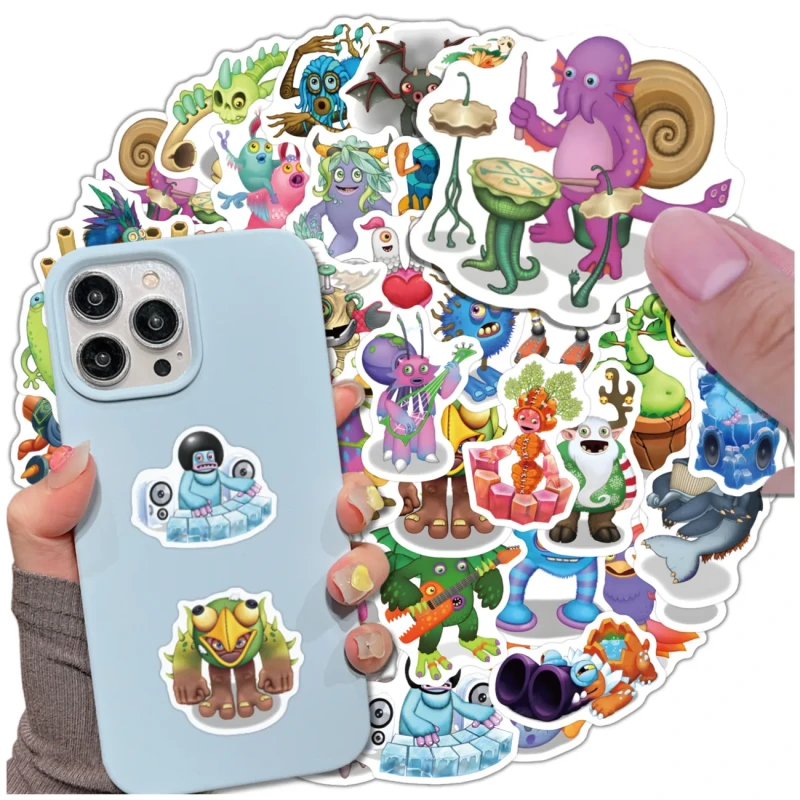 Naklejki My Singing Monsters 60szt dla dzieci DIY dekoracja 7.webp