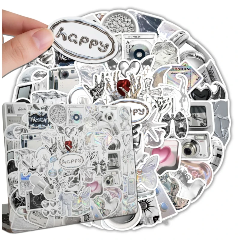 Naklejki aesthetic graffiti INF zestaw 66szt DIY dekoracja 3.webp