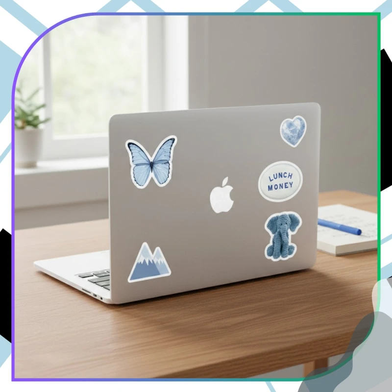 Naklejki blue aesthetic bluecore zestaw 60szt DIY dekoracja 9.webp