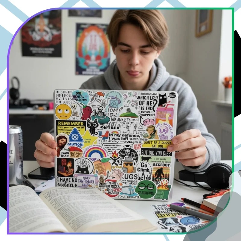 Naklejki sarkastyczne memy zestaw 50szt DIY dekoracja 8.webp