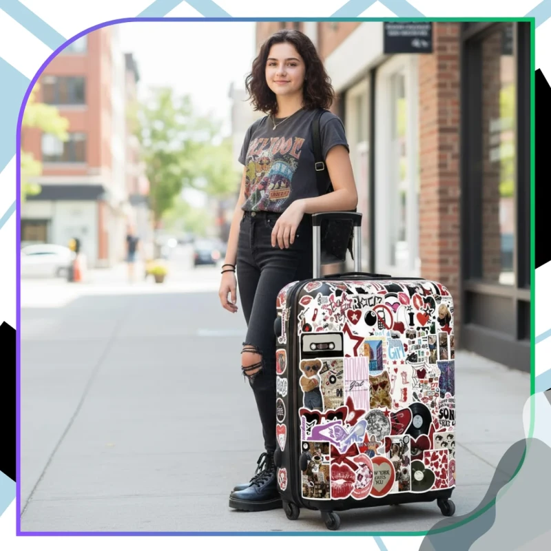 Naklejki Y2K Downtown girl wodoodporne zestaw 50szt DIY dekoracja 6.webp