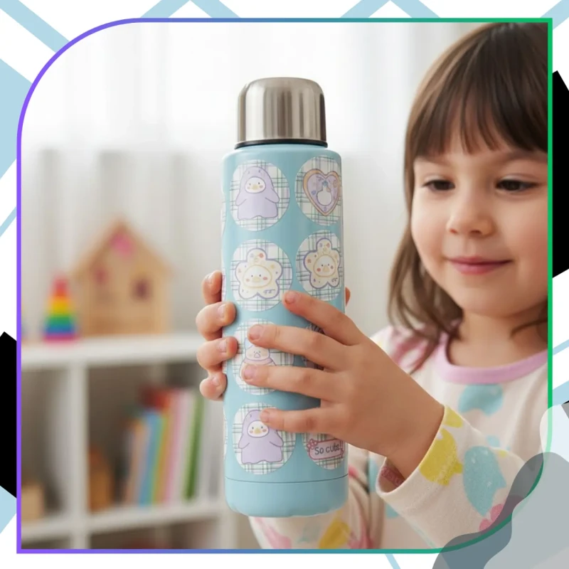Naklejki kawaii okrągłe na rolce dla dzieci zestaw 500szt kolorowe DIY dekoracja 8.webp