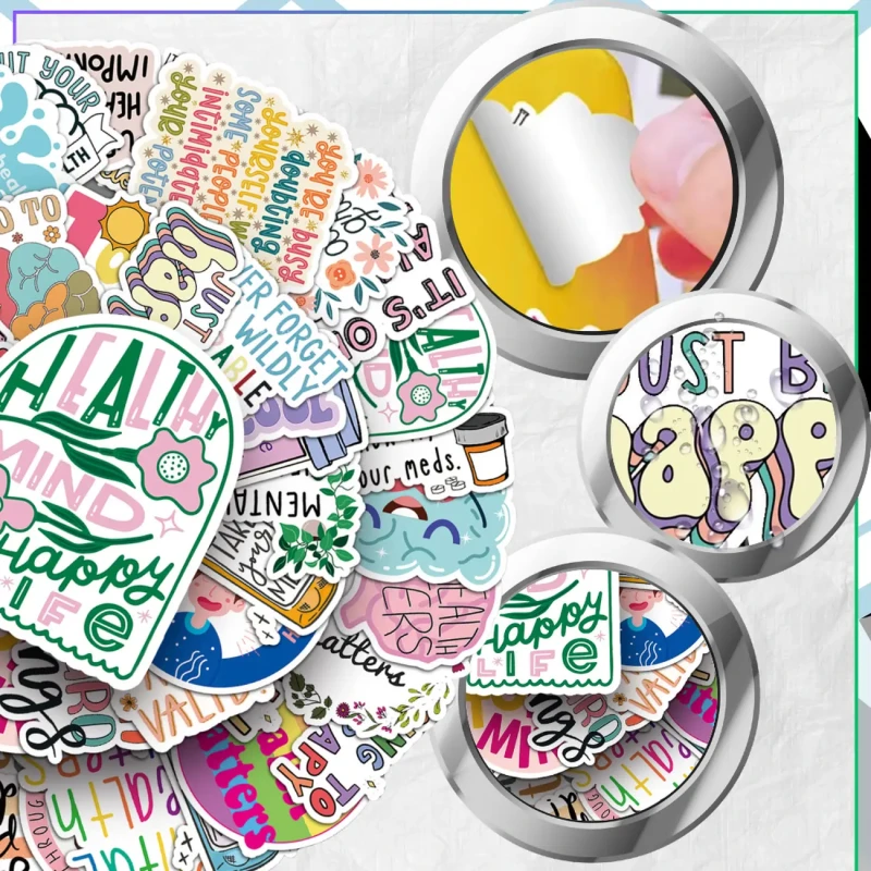 Naklejki inspirujące motywacyjne zestaw 100szt kolorowe dla DIY dekoracja 4.webp
