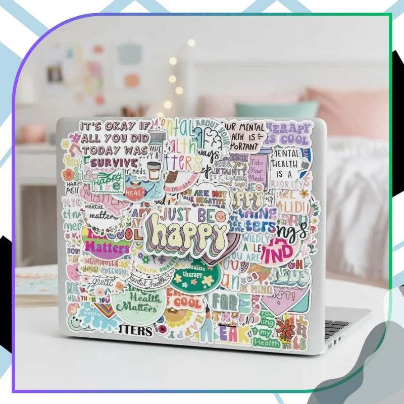 Naklejki inspirujące motywacyjne zestaw 100szt kolorowe dla DIY dekoracja 9.webp