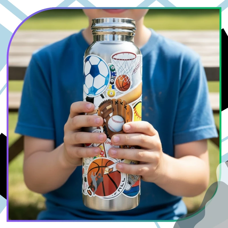 Naklejki sportowe zestaw 50szt kolorowe dla dzieci DIY dekoracja 9.webp