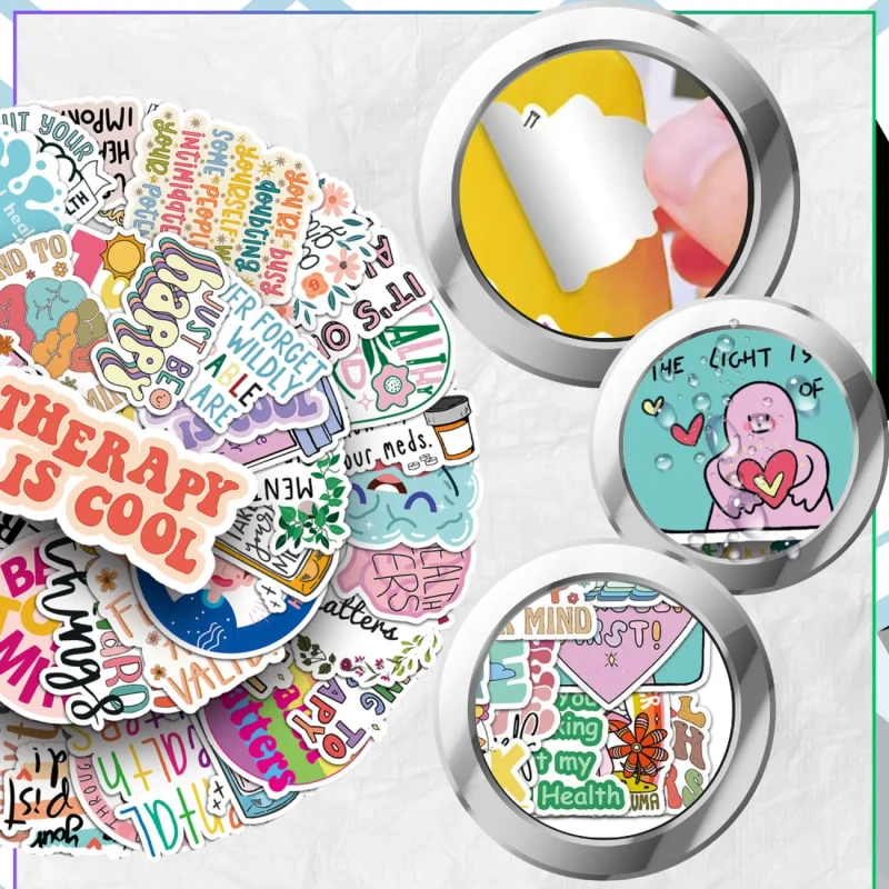 Naklejki motywacyjne język angielski zestaw 100szt kolorowe DIY dekoracja 4.webp