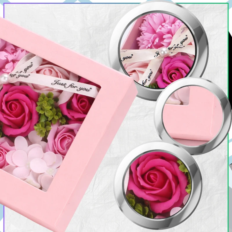 Flower Box zestaw róże zapachowe kwiaty mydlane na prezent 4.webp