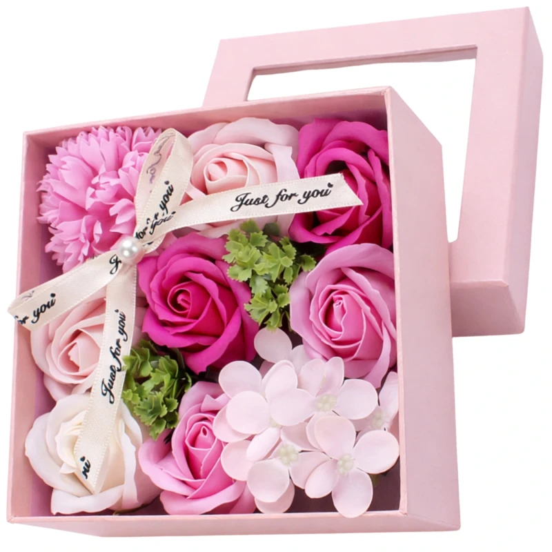 Flower Box zestaw róże zapachowe kwiaty mydlane na prezent 5.webp