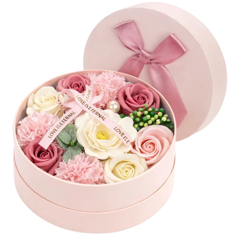 Flower Box bukiet zapachowych kwiatów mydlanych zestaw prezent 4.webp