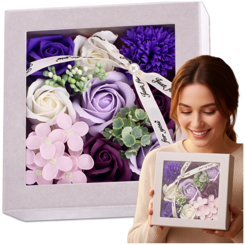 Flower Box mydlane kwiaty róże zapachowe zestaw prezent 3.webp