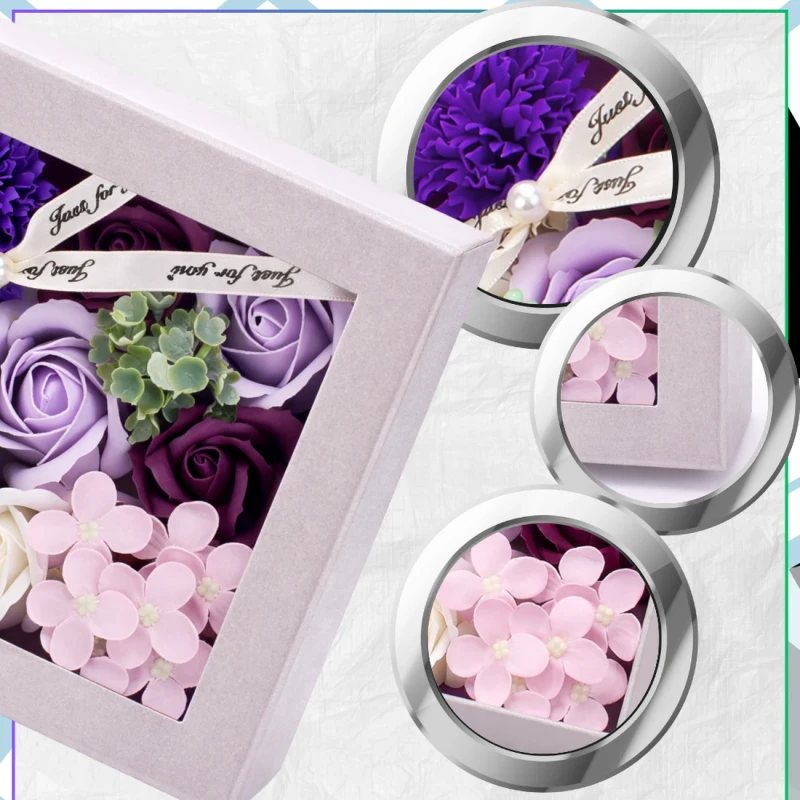 Flower Box mydlane kwiaty róże zapachowe zestaw prezent 4.webp