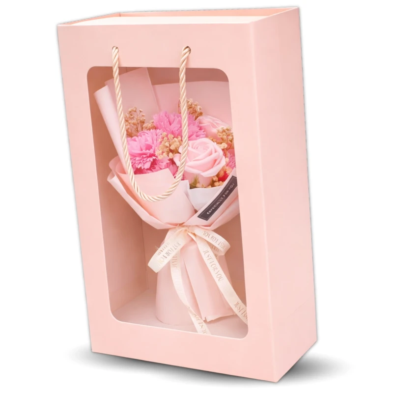 Flower Box mydlane różowe róże kwiaty zapachowe zestaw prezent 1.webp