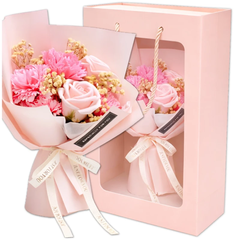 Flower Box mydlane różowe róże kwiaty zapachowe zestaw prezent 2.webp