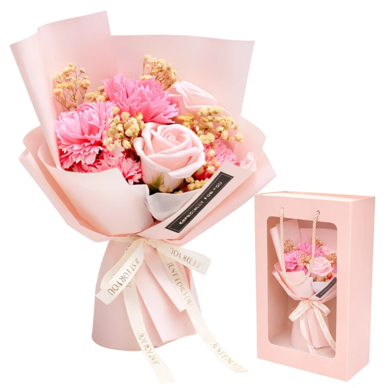 Flower Box mydlane różowe róże kwiaty zapachowe zestaw prezent 5.webp