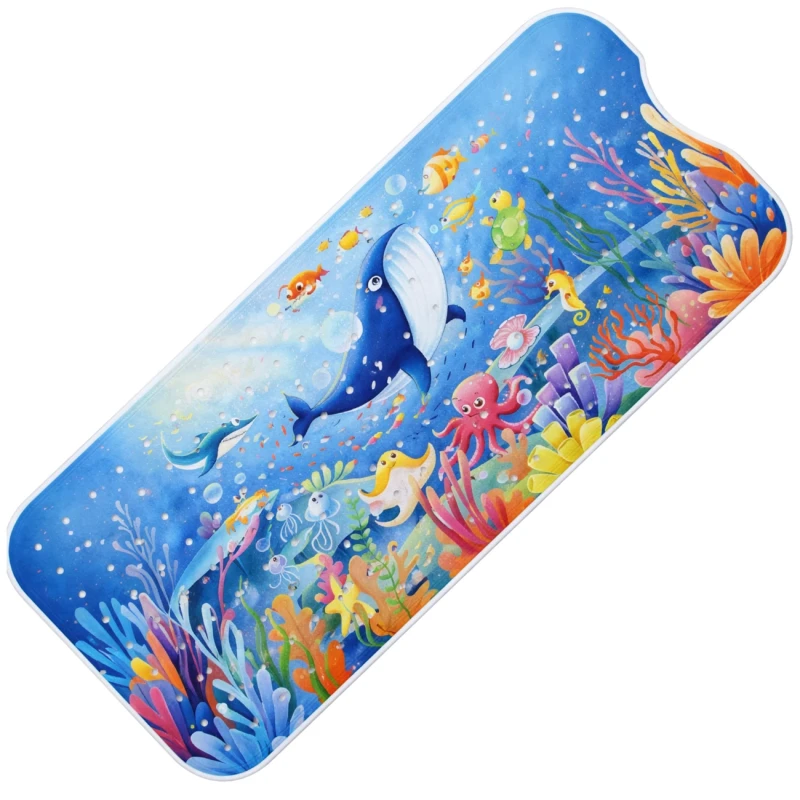 Mata do wanny antypoślizgowa do łazienki kolorowa 100x40 cm dla dzieci 1.webp